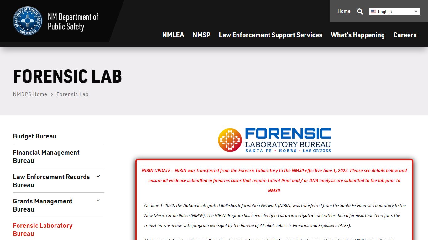 Forensic Lab - NM Department of Public Safety